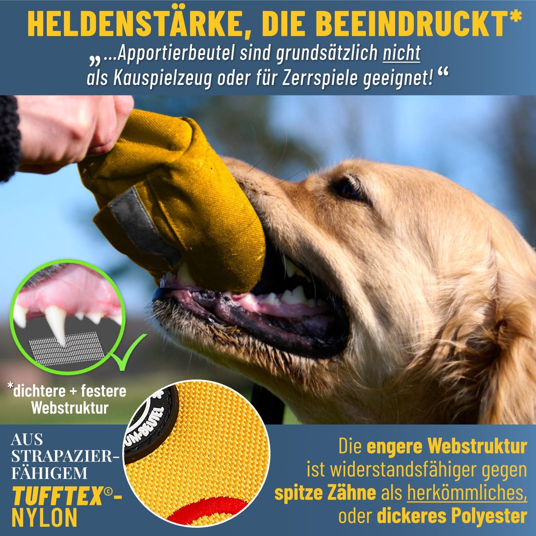 GIZZY® Futterdummy Hund – Robuster Futterbeutel & Apportierdummy