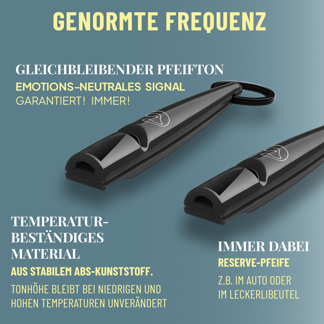GIZZY® Hundepfeife 2er-Set – Lauter Pfeifton für Hundetraining
