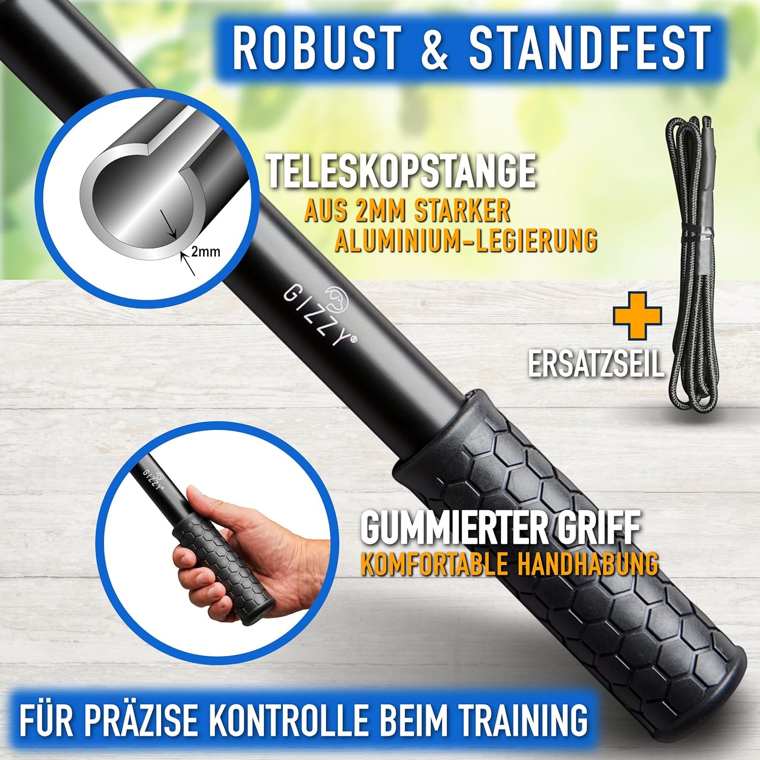 GIZZY® Reizangel Hund XL – Robuste Trainingsangel & Hundespielzeug