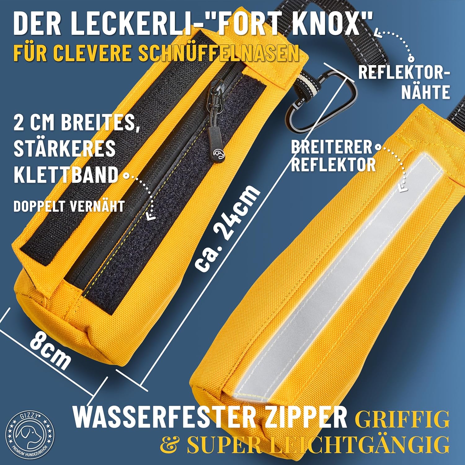 GIZZY® Futterdummy Hund – Robuster Futterbeutel & Apportierdummy