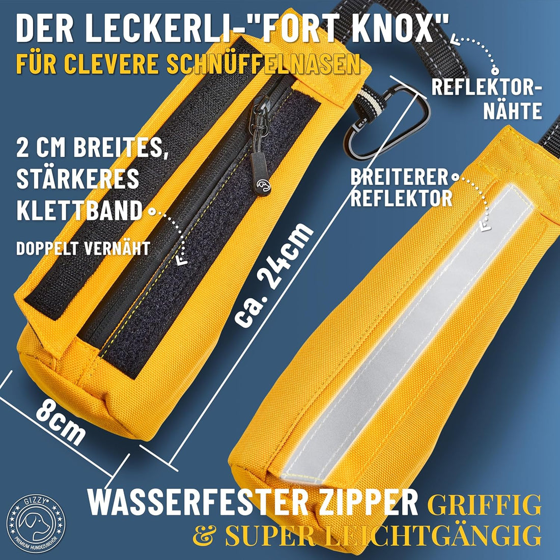 GIZZY® Futterdummy Hund – Robuster Futterbeutel & Apportierdummy