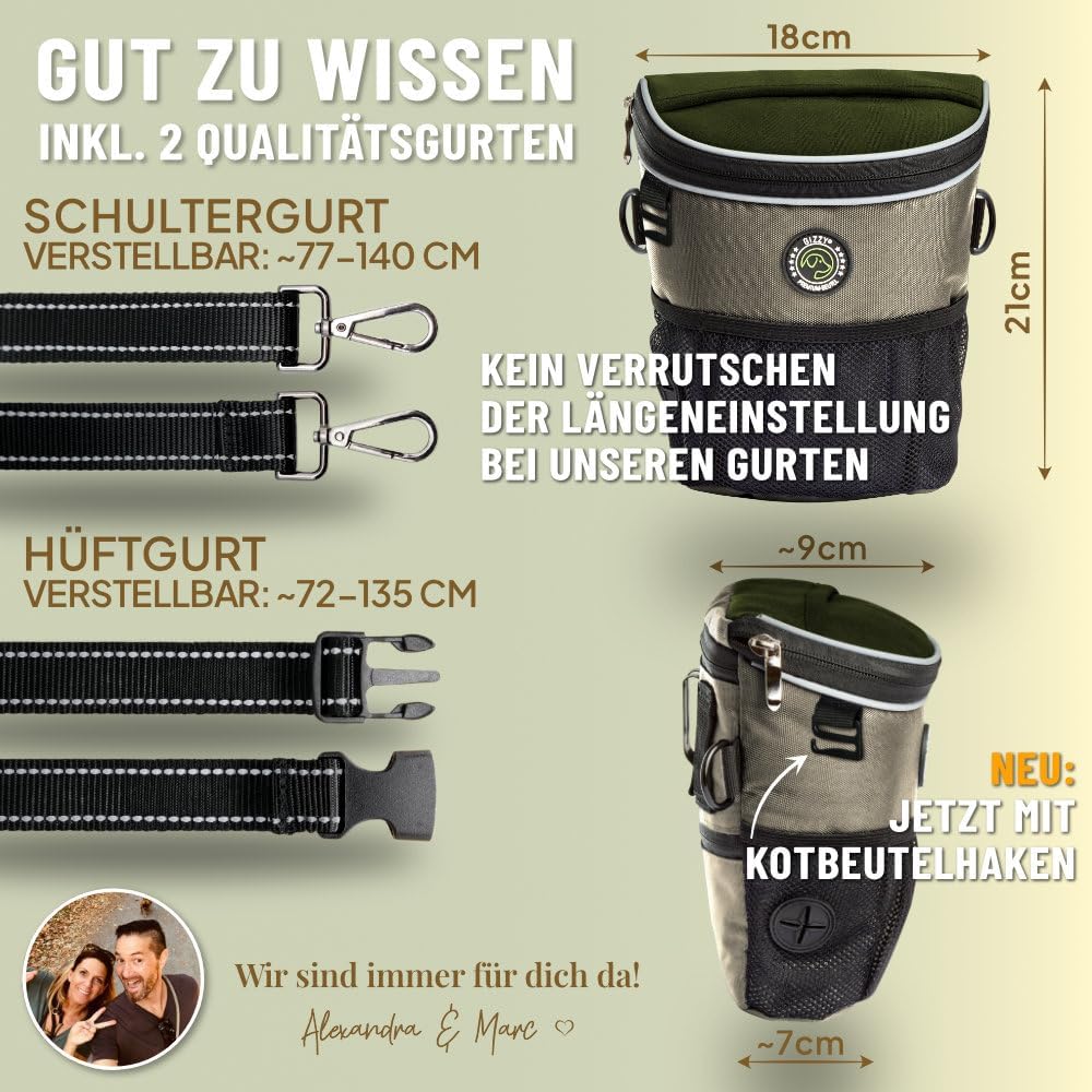 GIZZY® Leckerlitasche Hund – Futterbeutel mit Einhand-Öffnung