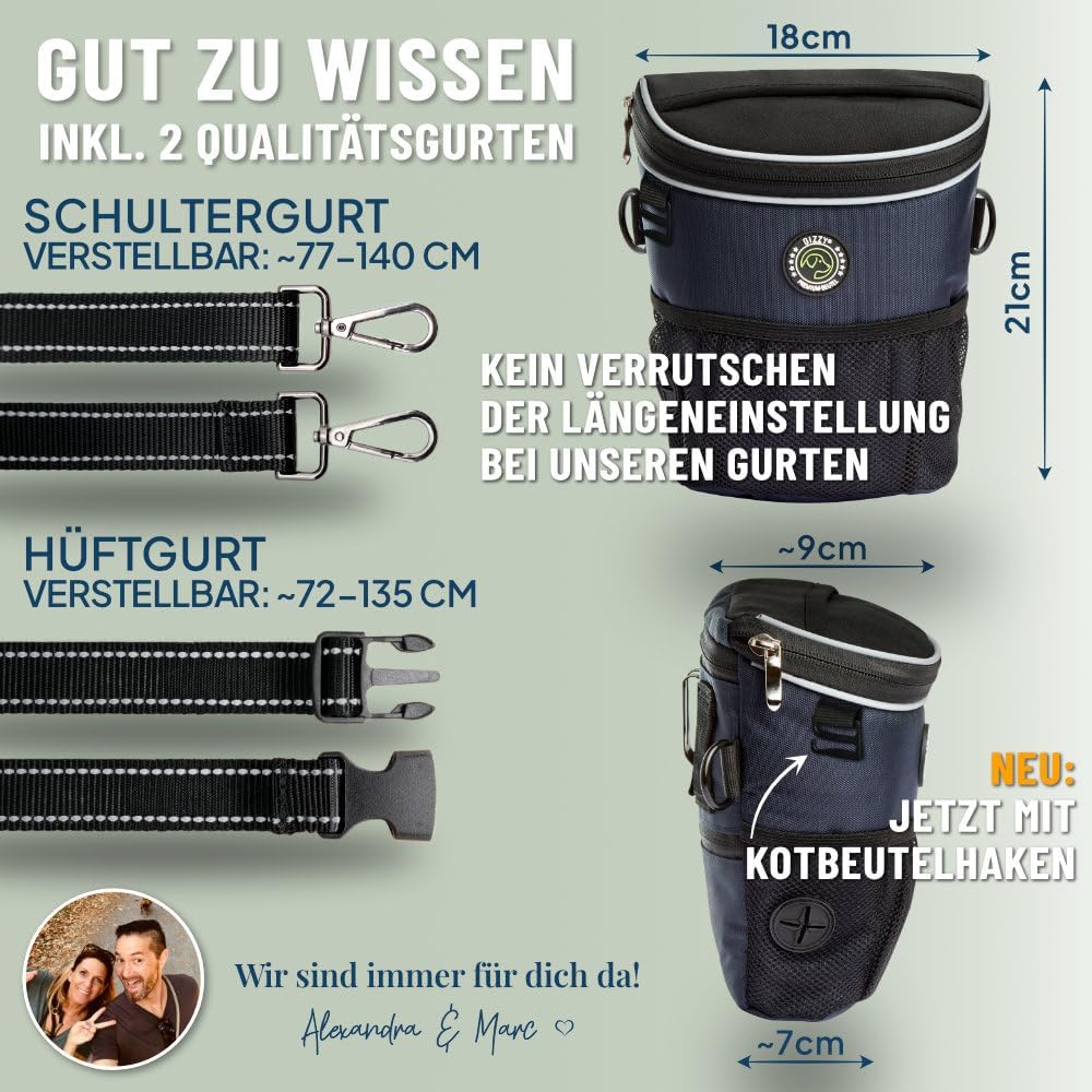 GIZZY® Leckerlitasche Hund – Futterbeutel mit Einhand-Öffnung