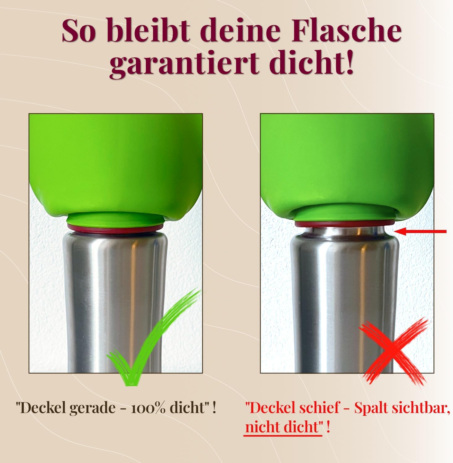 GIZZY® Trinkflasche Hund – Auslaufsichere Edelstahl-Wasserflasche