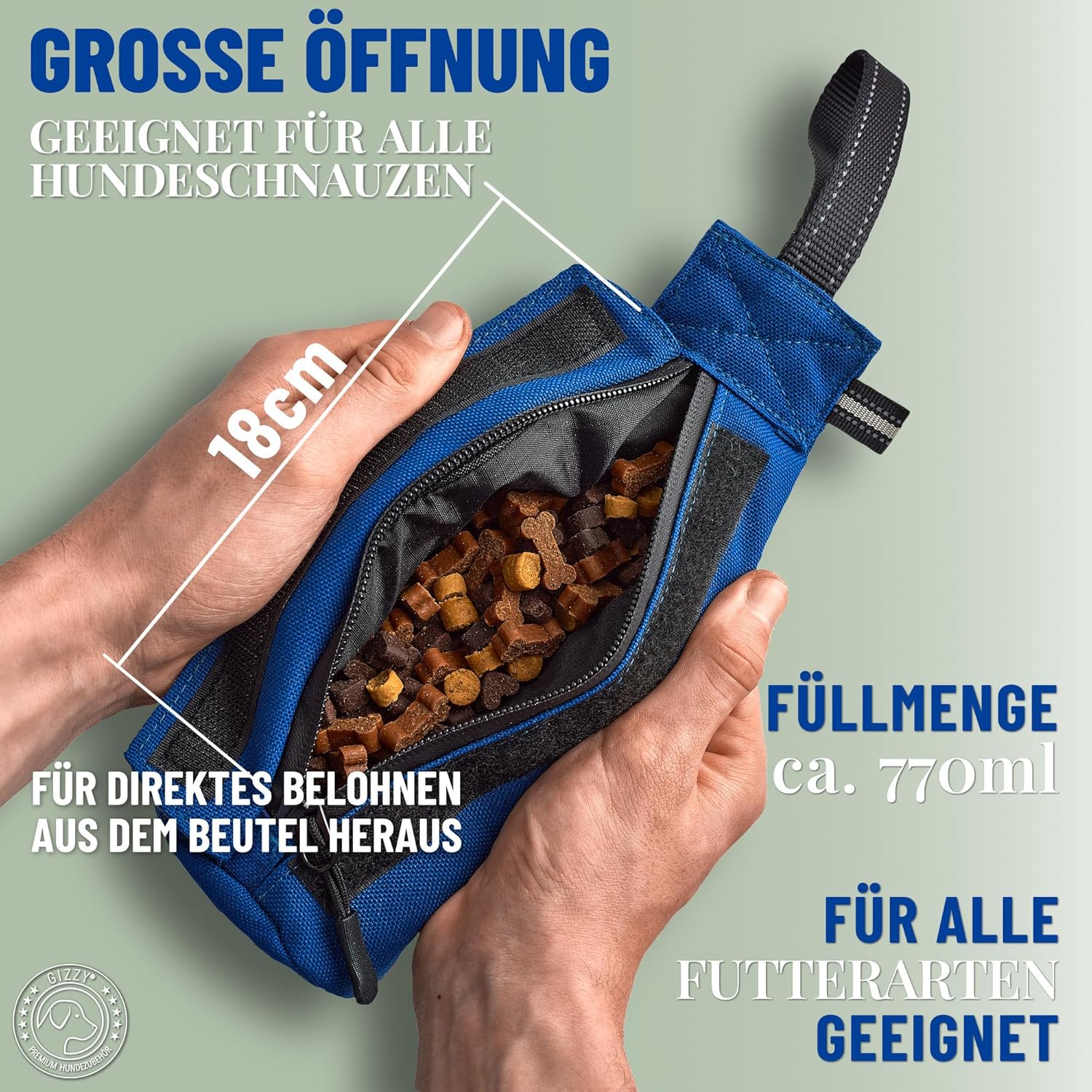 GIZZY® Futterdummy Hund – Robuster Futterbeutel & Apportierdummy