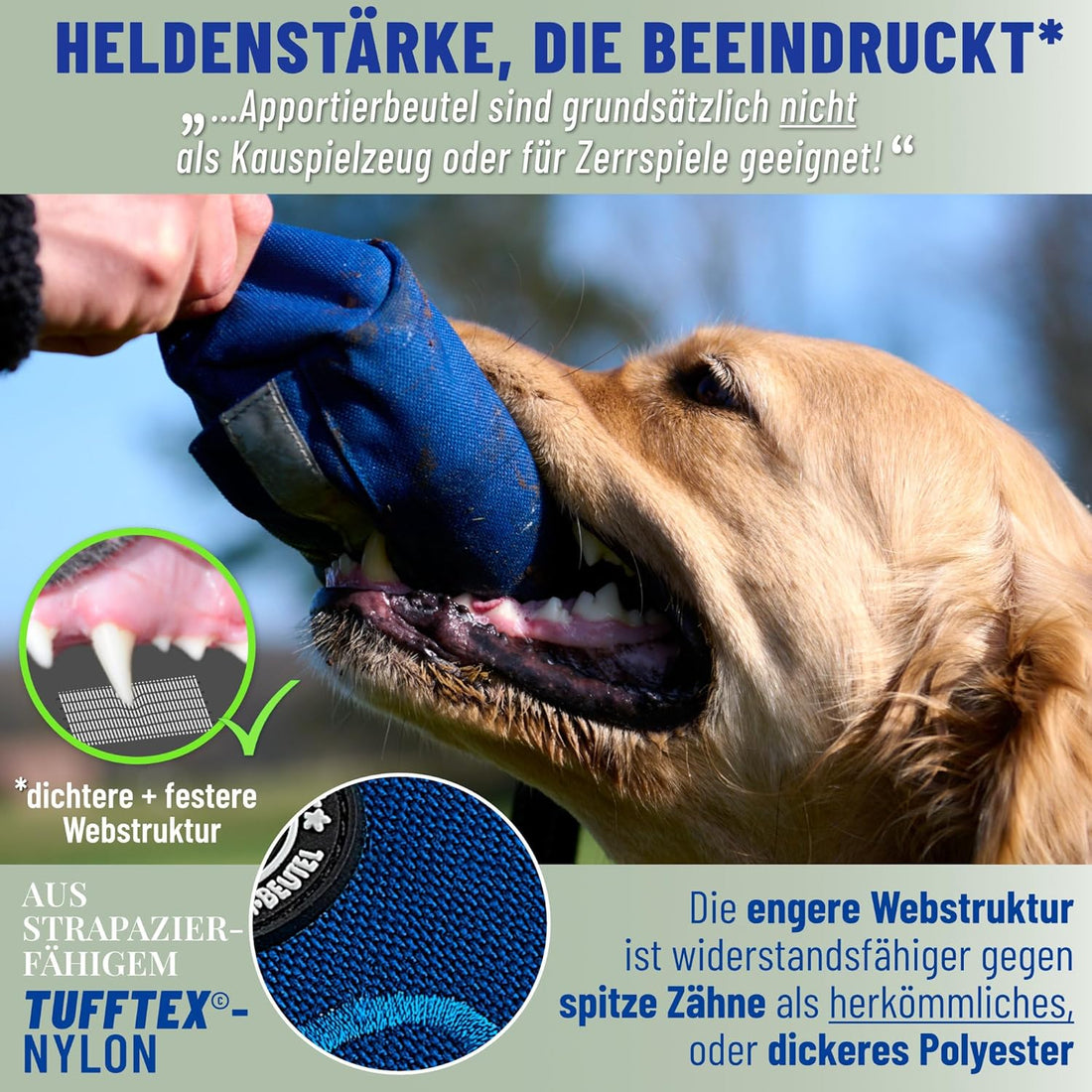 GIZZY® Futterdummy Hund – Robuster Futterbeutel & Apportierdummy