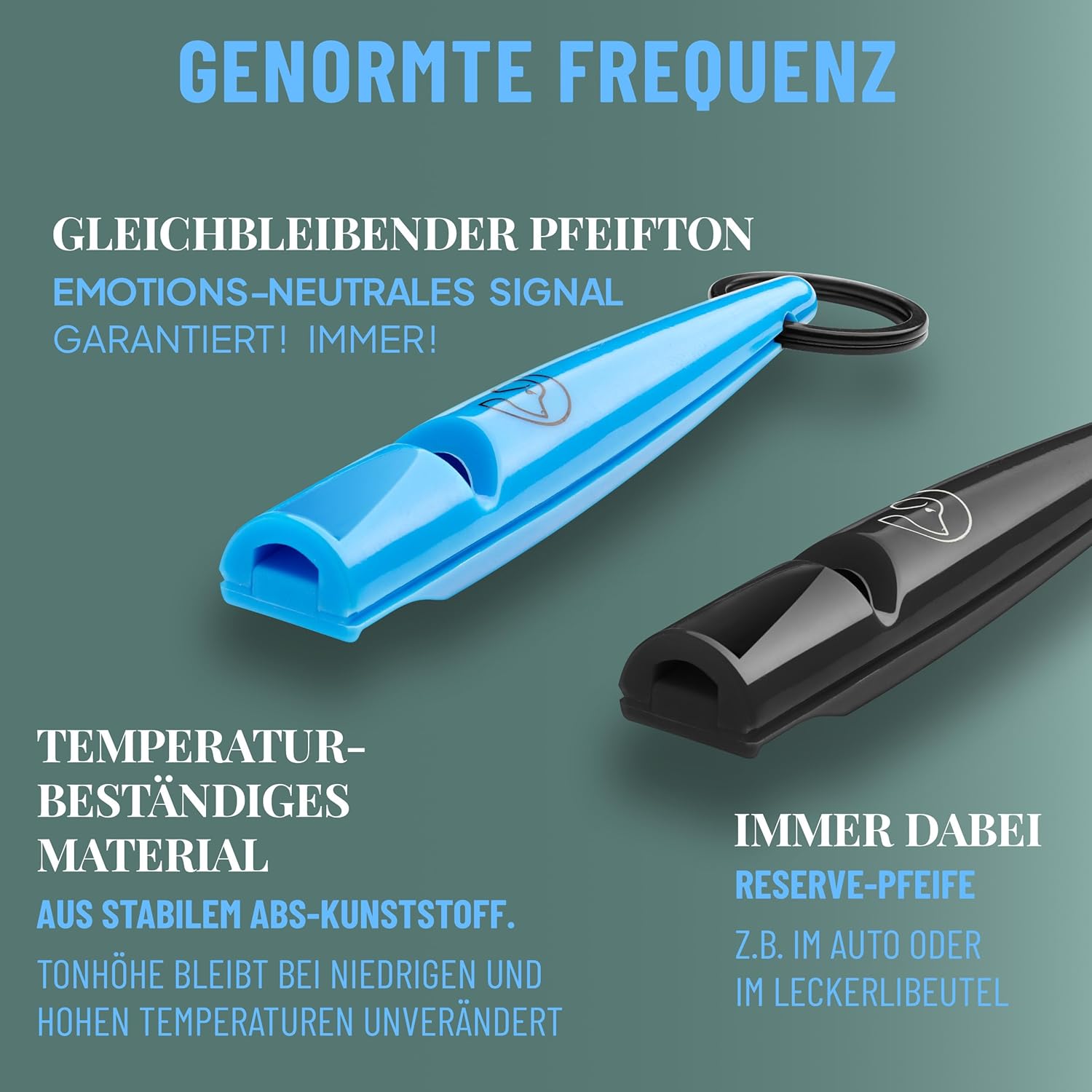 GIZZY® Hundepfeife 2er-Set – Lauter Pfeifton für Hundetraining