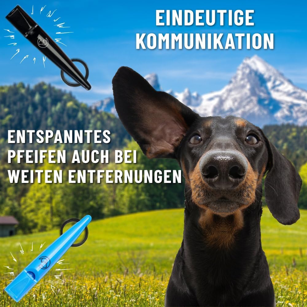 GIZZY® Hundepfeife 2er-Set – Lauter Pfeifton für Hundetraining