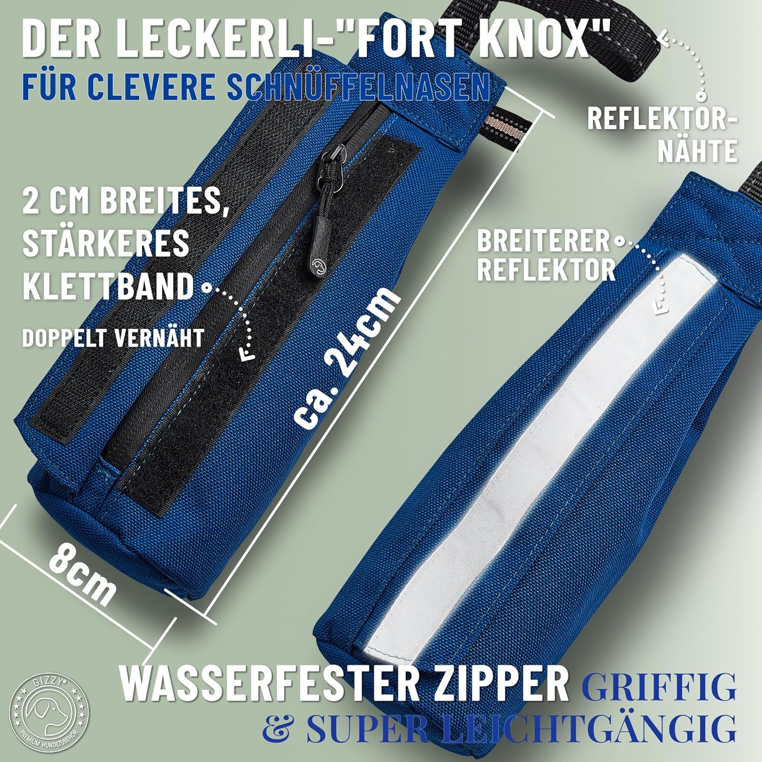 GIZZY® Futterdummy Hund – Robuster Futterbeutel & Apportierdummy