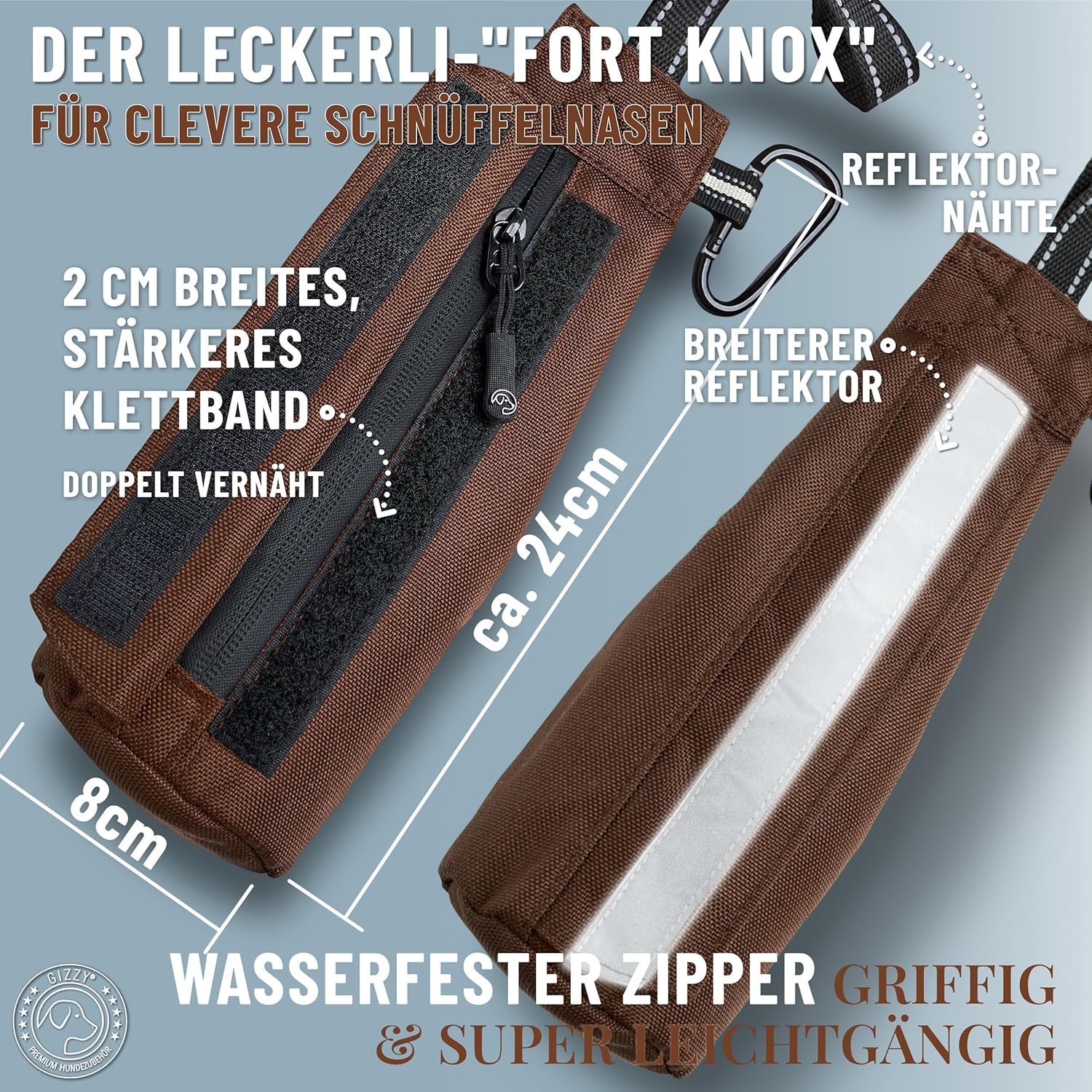 GIZZY® Futterdummy Hund – Robuster Futterbeutel & Apportierdummy