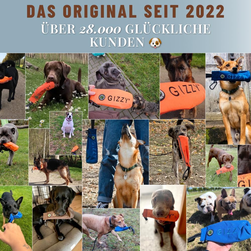 GIZZY® Futterdummy Hund – Robuster Futterbeutel & Apportierdummy