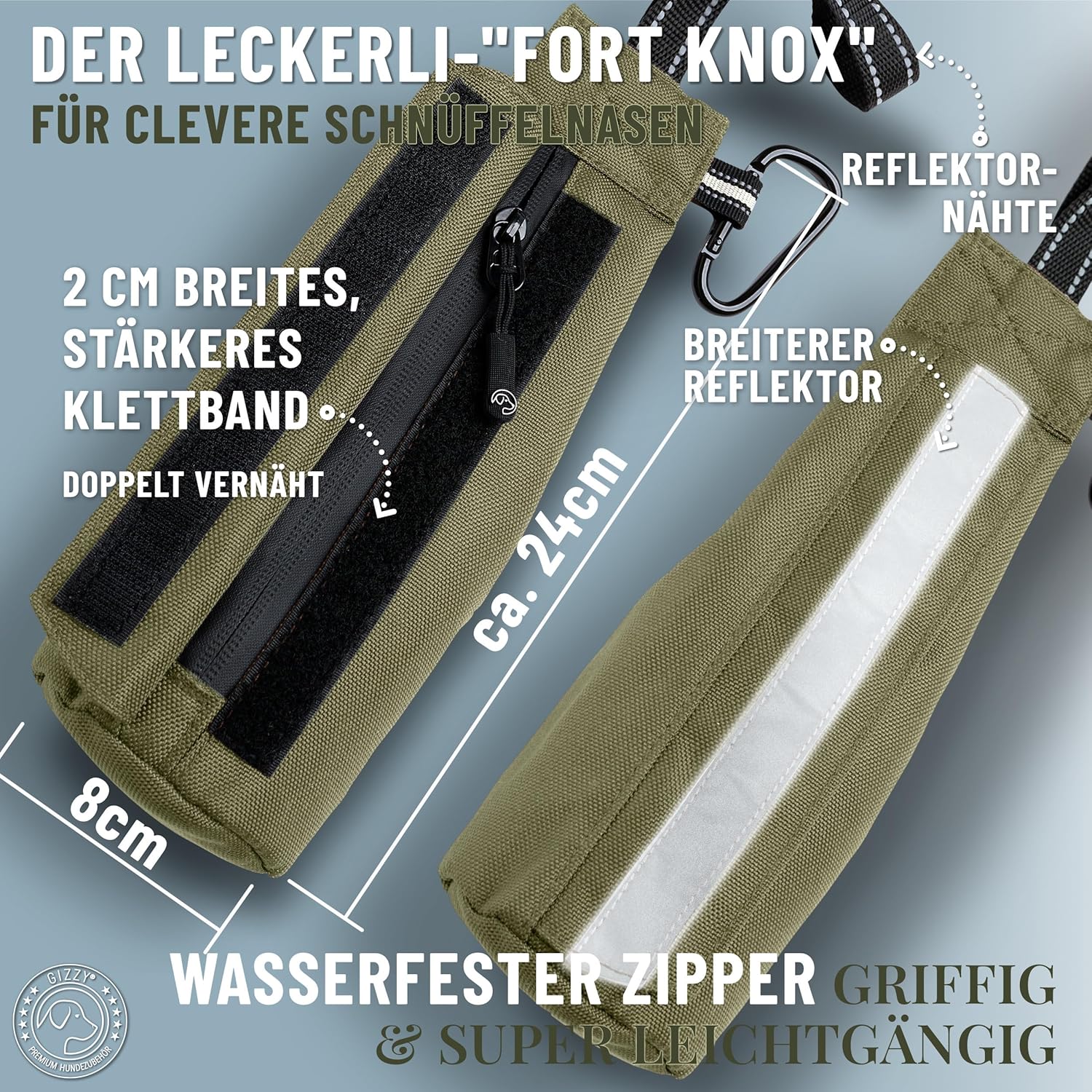 GIZZY® Futterdummy Hund – Robuster Futterbeutel & Apportierdummy
