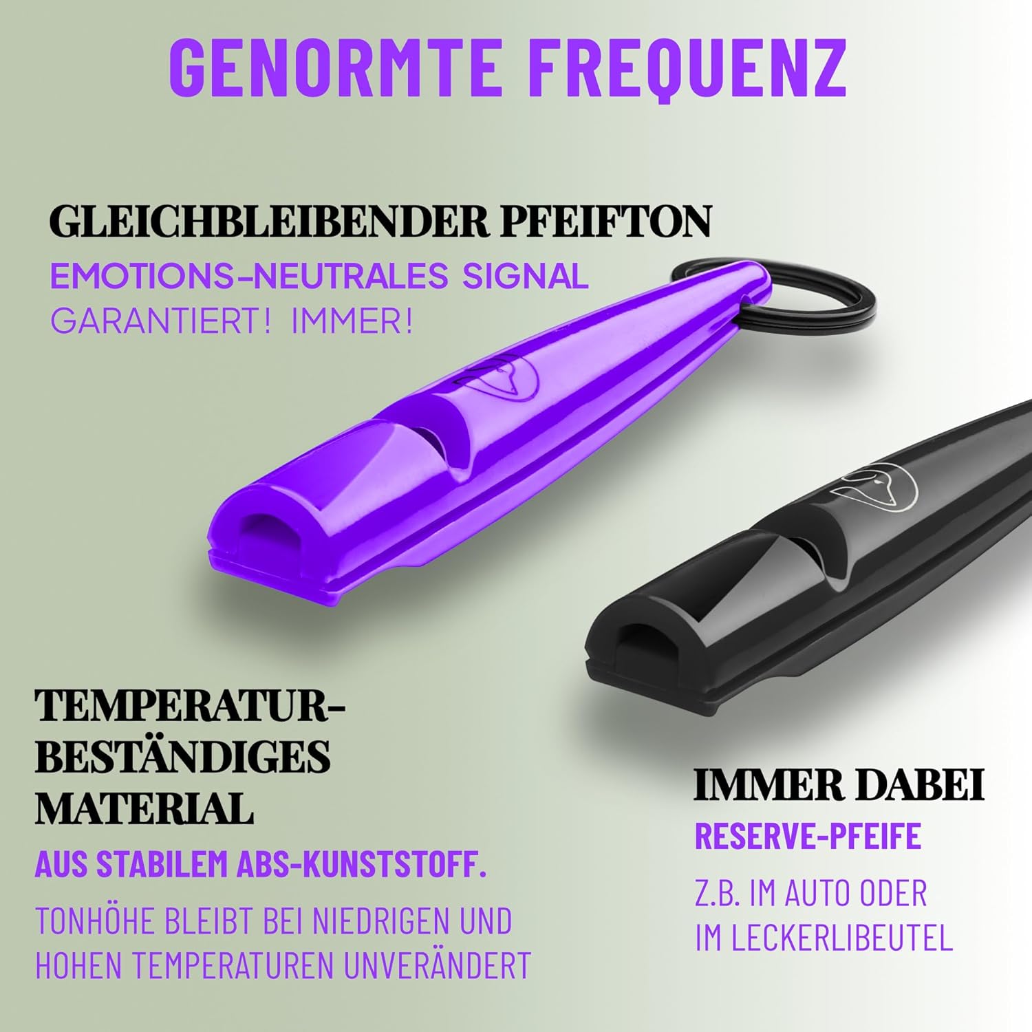 GIZZY® Hundepfeife 2er-Set – Lauter Pfeifton für Hundetraining