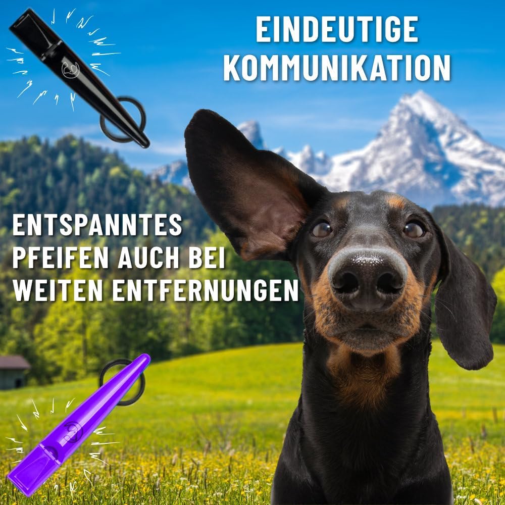 GIZZY® Hundepfeife 2er-Set – Lauter Pfeifton für Hundetraining