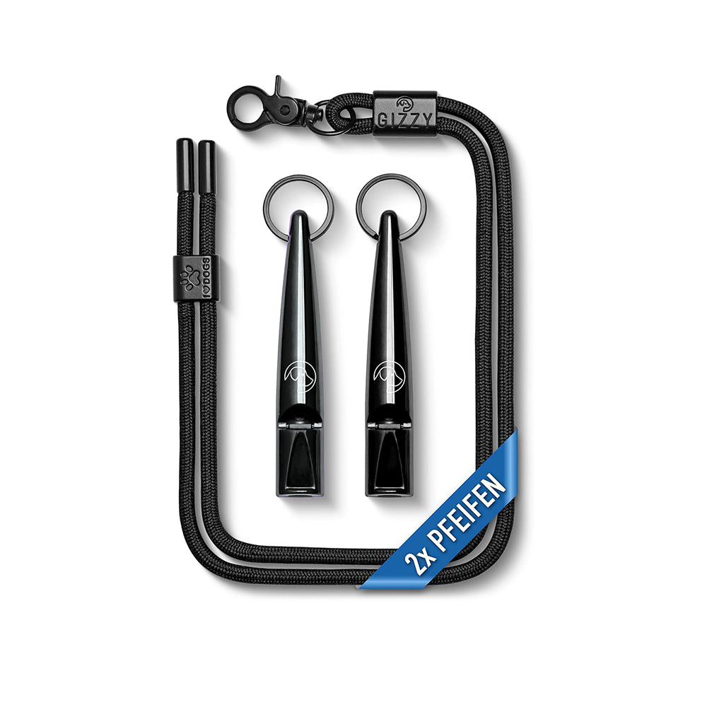 GIZZY® Hundepfeife 2er-Set – Lauter Pfeifton für Hundetraining