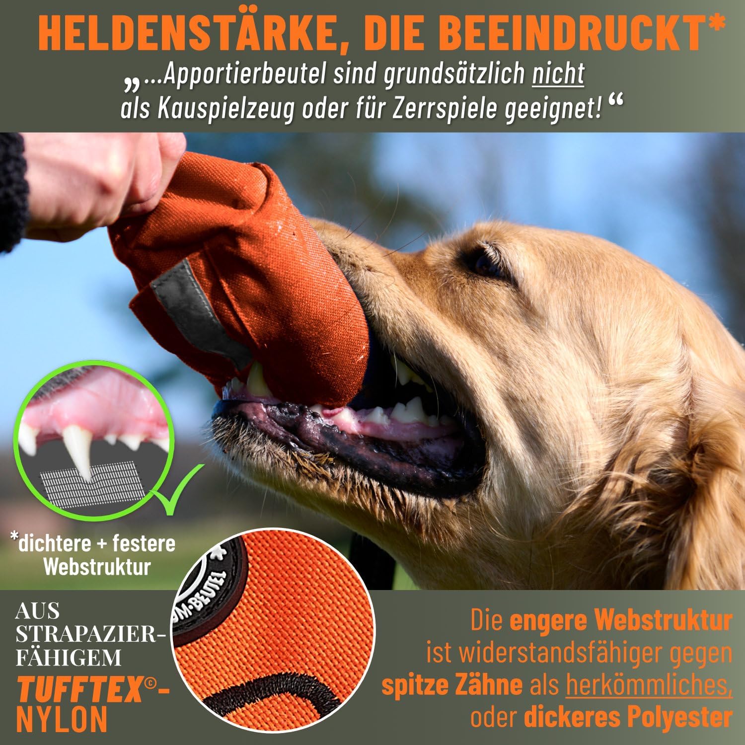 GIZZY® Futterdummy Hund – Robuster Futterbeutel & Apportierdummy