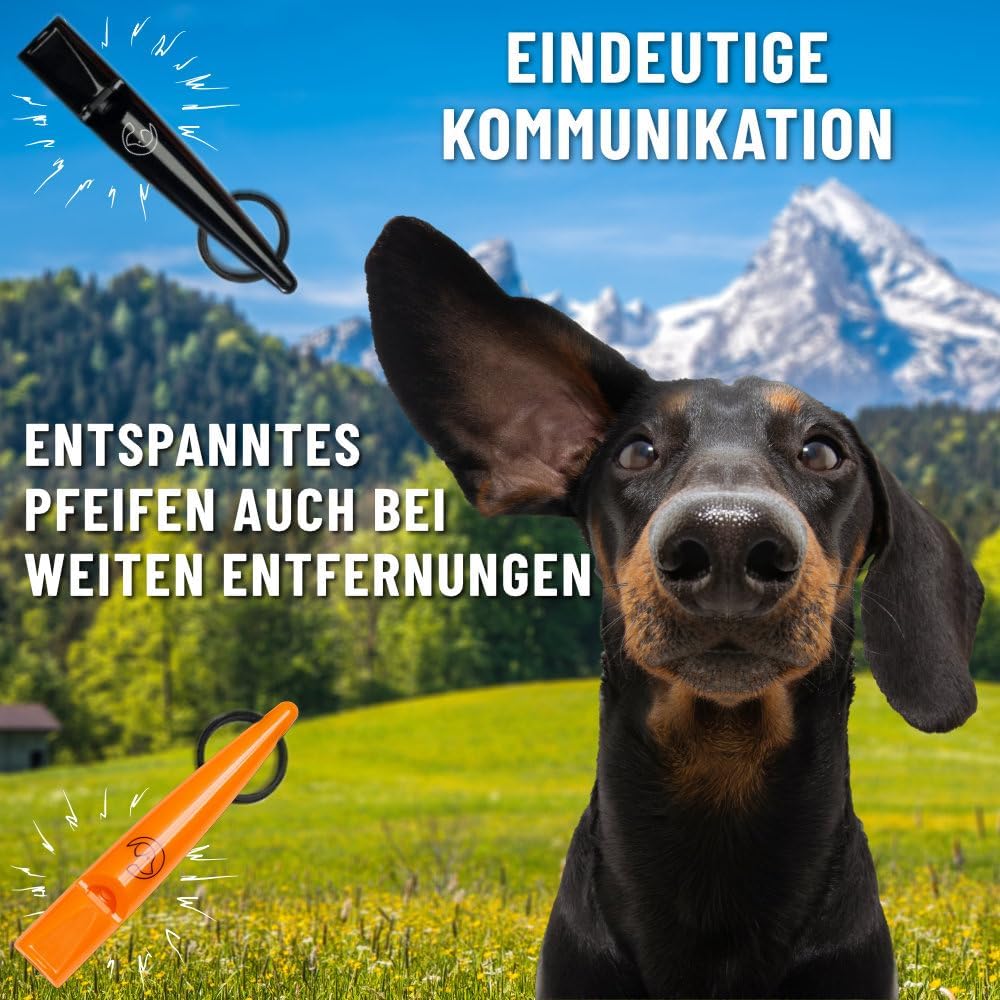 GIZZY® Hundepfeife 2er-Set – Lauter Pfeifton für Hundetraining