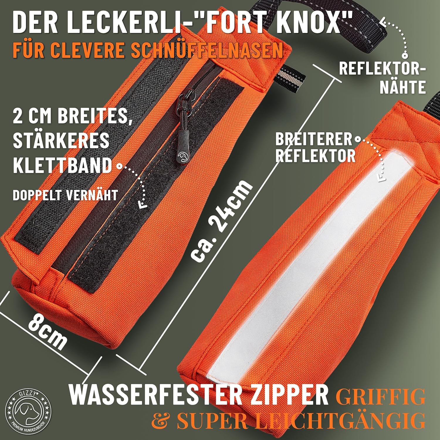GIZZY® Futterdummy Hund – Robuster Futterbeutel & Apportierdummy