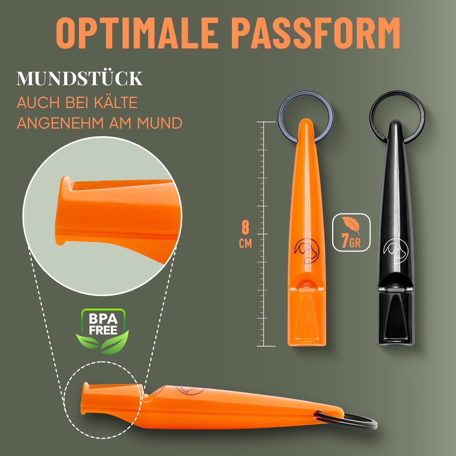 GIZZY® Hundepfeife 2er-Set – Lauter Pfeifton für Hundetraining