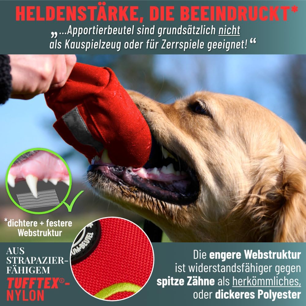 GIZZY® Futterdummy Hund – Robuster Futterbeutel & Apportierdummy