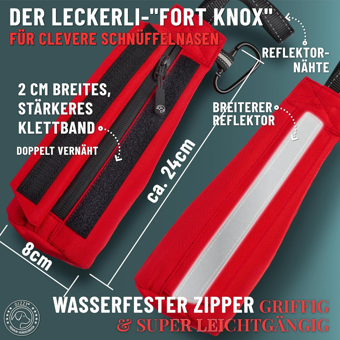 GIZZY® Futterdummy Hund – Robuster Futterbeutel & Apportierdummy