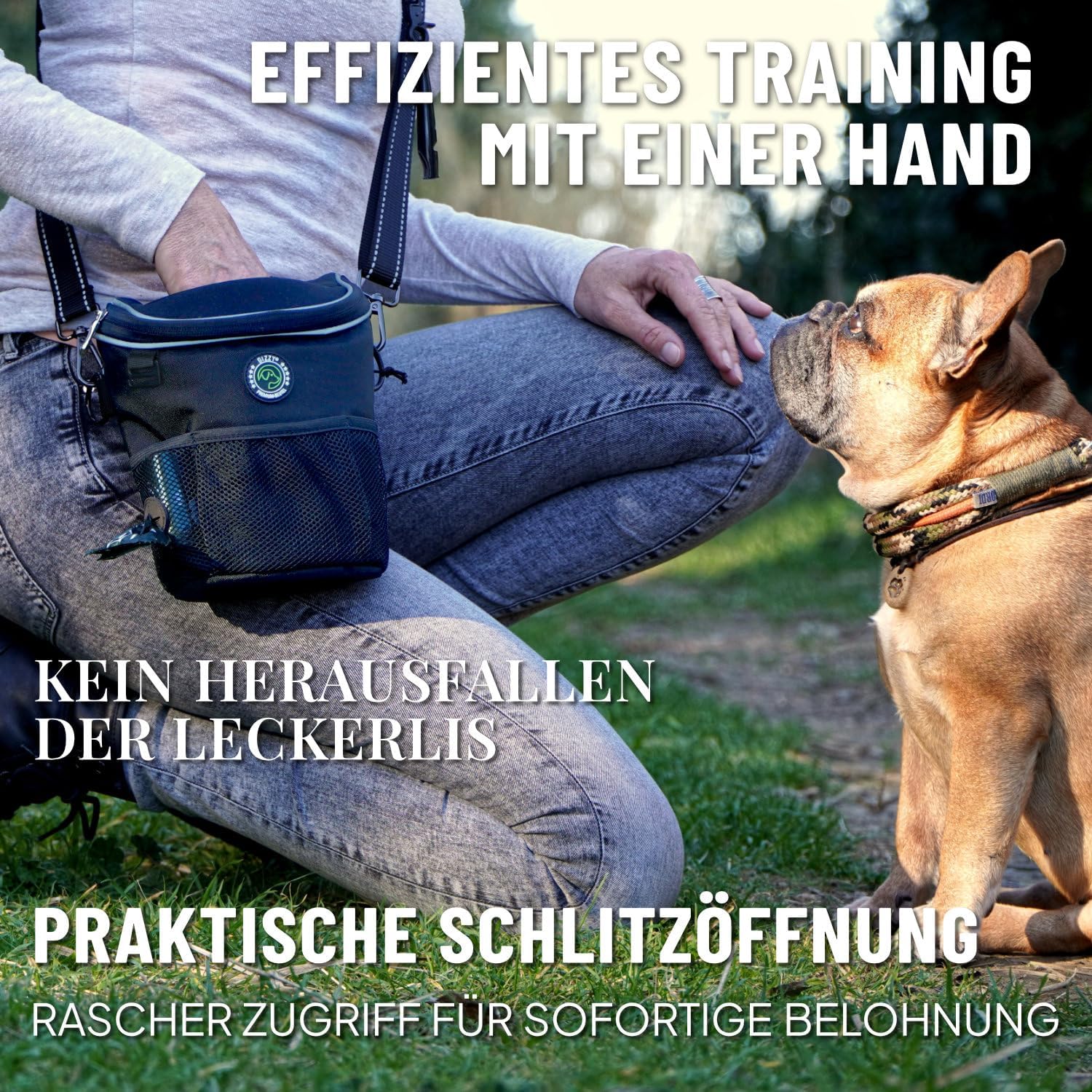 GIZZY® Leckerlitasche Hund – Futterbeutel mit Einhand-Öffnung