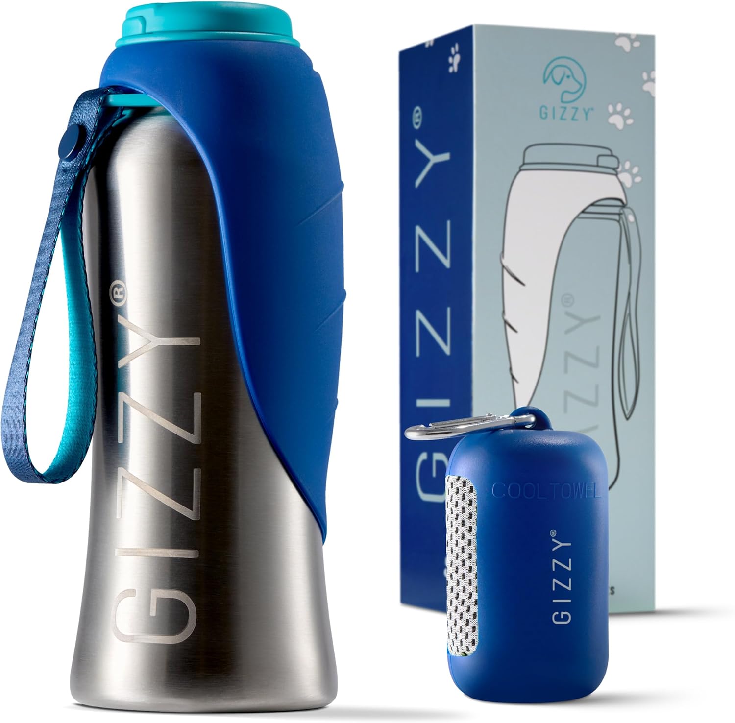 GIZZY® Trinkflasche Hund – Auslaufsichere Edelstahl-Wasserflasche