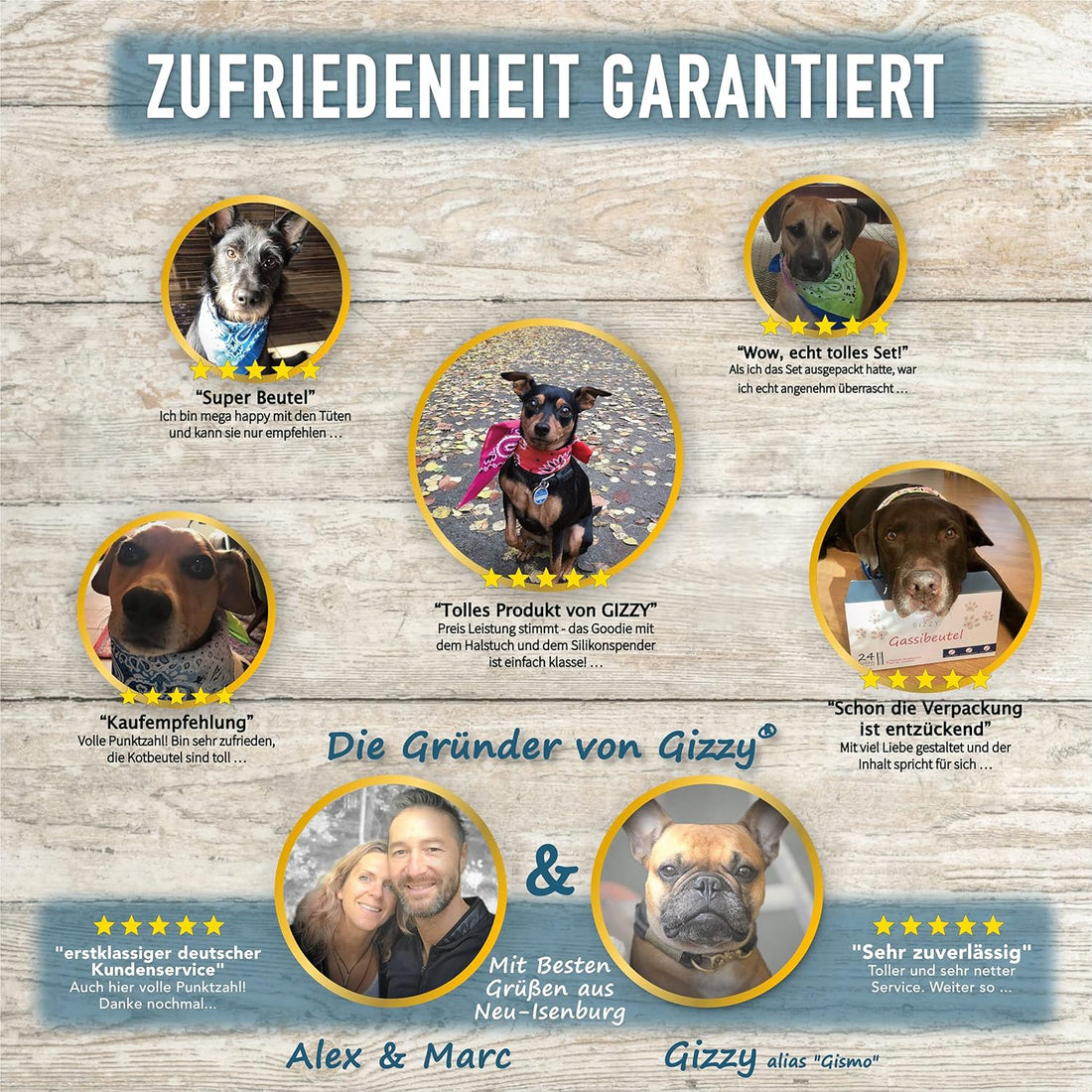 GIZZY® Hundekotbeutel – Reißfeste & auslaufsichere Kotbeutel aus recyceltem PE